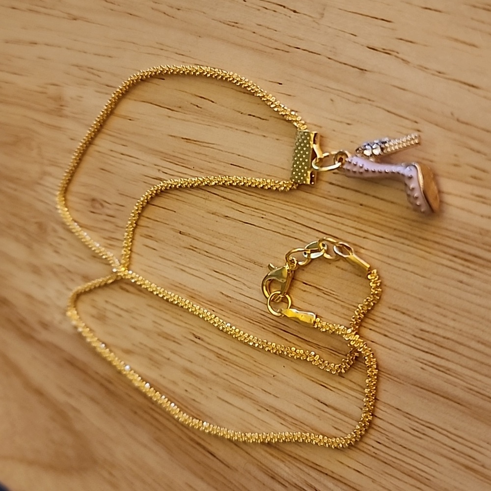 Brand New Handcrafted Shoe Charm Necklace